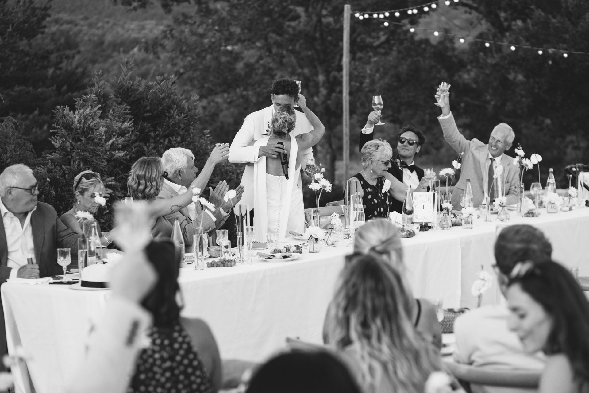 Evening speeches around the dinner table — Grange de Javon, Provence