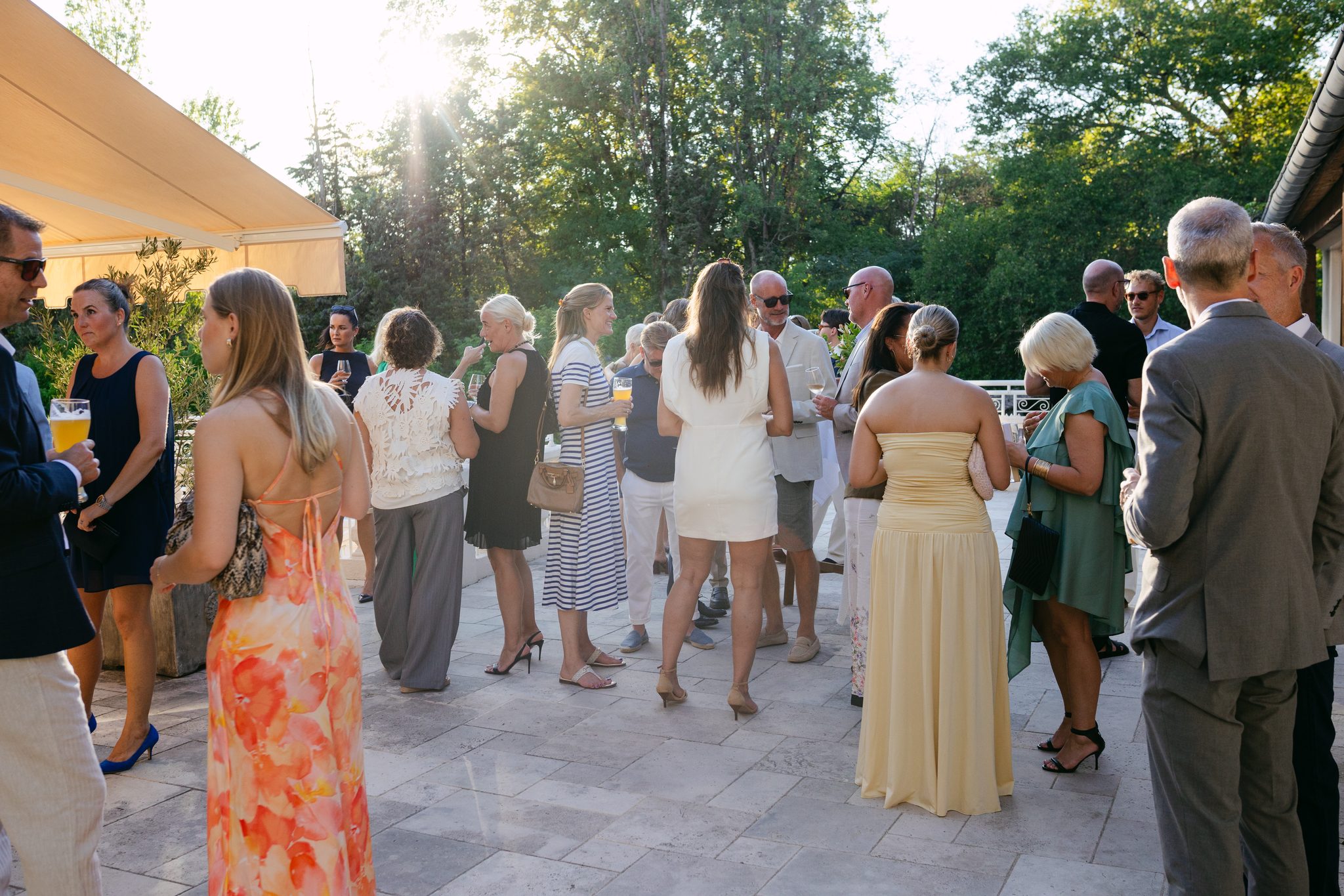 dîner de bienvenue — mariage Château de Fontager vallée du Rhône — 5