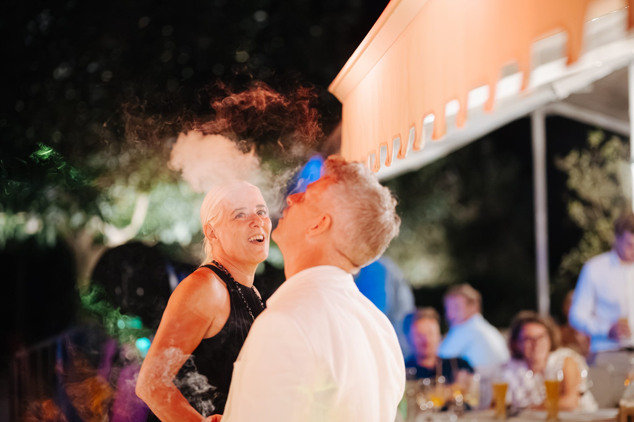 dîner de bienvenue — mariage Château de Fontager vallée du Rhône — 14